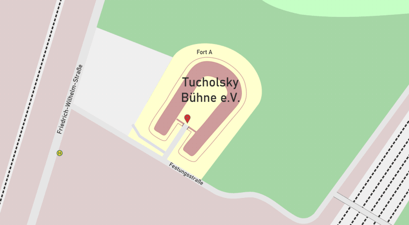 Kartenausschnitt des Fort A (Tucholsky Bühne)