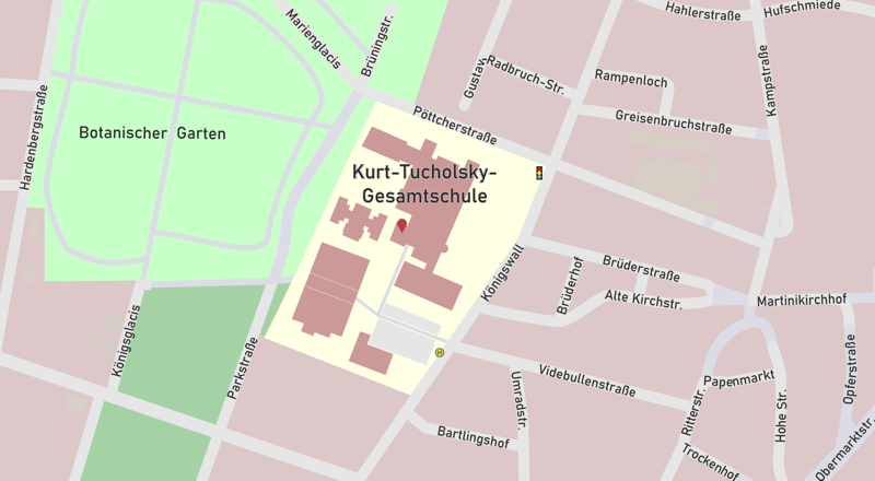 Kartenausschnitt Kurt-Tucholsky-Gesamtschule