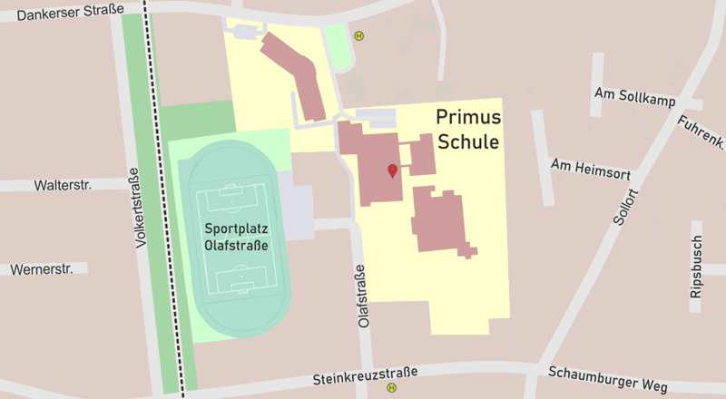 Kartenausschnitt Primus Schule